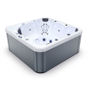 Santorini 6 Seat (1 Lounger) Luxury Hot Tub Spa | Plug &amp; Play Hot Tubs