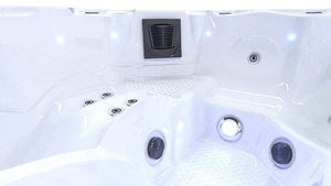 Santorini 6 Seat (1 Lounger) Luxury Hot Tub Spa | Plug &amp; Play Hot Tubs