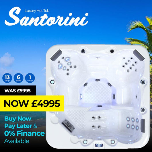 Santorini 6 Seat (1 Lounger) Luxury Hot Tub Spa | Plug & Play Hot Tubs